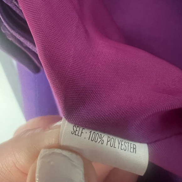 NWT Kay Unger Fit & Flair Satin Sleeveless Open Back with Bow Purple Sz2 - Picture 12 of 16